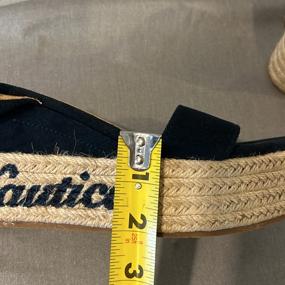 ⚓️”Nautica” Navy Blue Suede Espadrille Wedge Sandals Size 7⚓️ - Picture 14 of 15